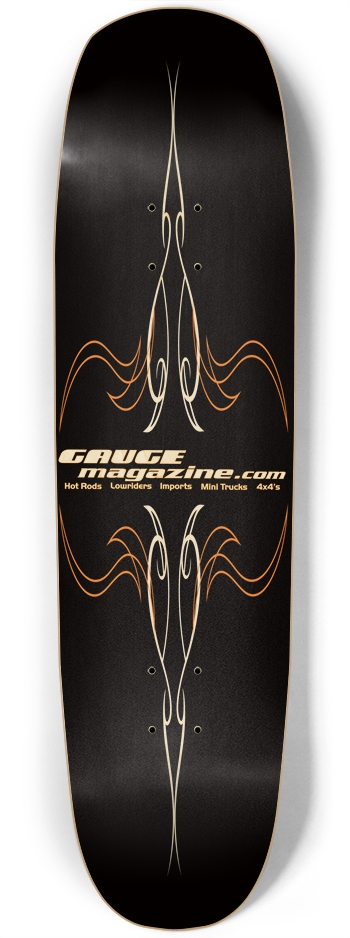 Gauge Magazine Pinstripe Custom Skateboard