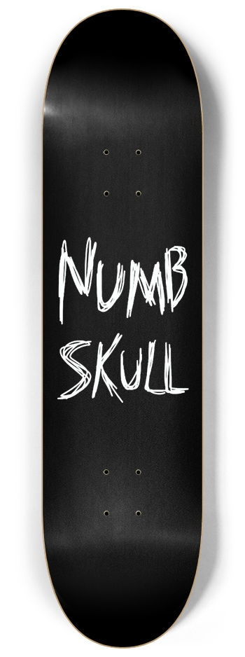 WHITE ON BLACK- NUMBSKULL SKETCH LOGO