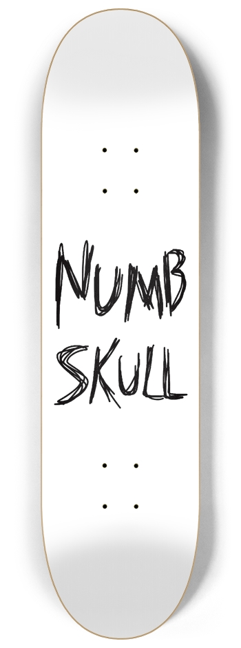 BLACK ON WHITE- NUMBSKULL SKETCH LOGO