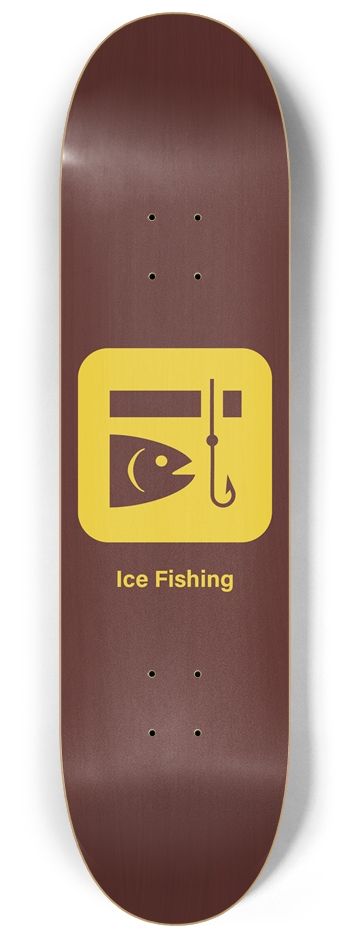Ice Fishing 8-1/4 Skateboard Deck