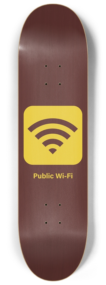 Public Wi-Fi 8-1/4 Skateboard Deck