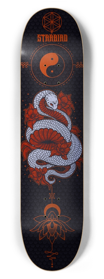 Silvered Serpent  7-5/8 Skateboard Deck