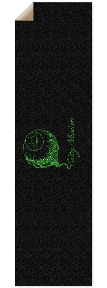 Black & Green Glitter Logo Griptape