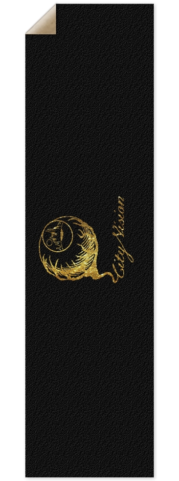 Black & Gold Glitter Logo Griptape
