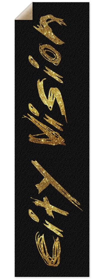 Black & Gold Glitter Name Griptape