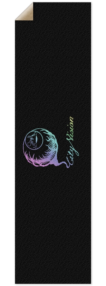 Black & Rainbow Glitter Logo Griptape