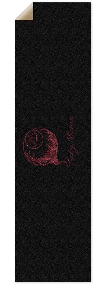 Black & Red Glitter Logo Griptape