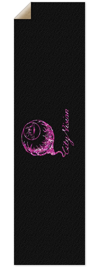 Black & Pink Glitter Logo Griptape