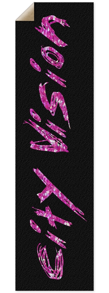 Black & Pink Glitter Name Griptape