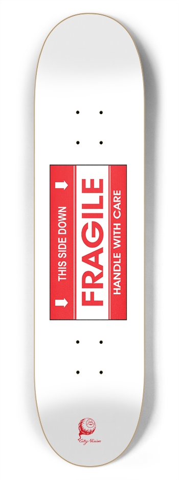 Fragile 7.75 7-3/4 Skateboard Deck 