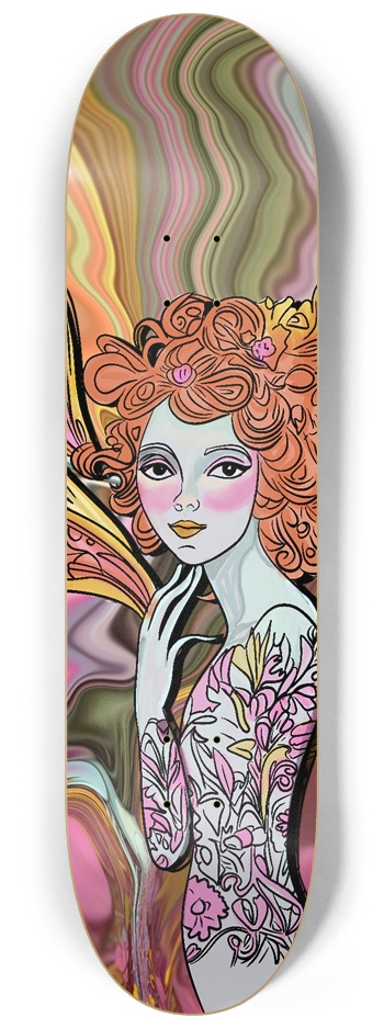 Red Headed Fairy Custom 8 1/4” Skateboard