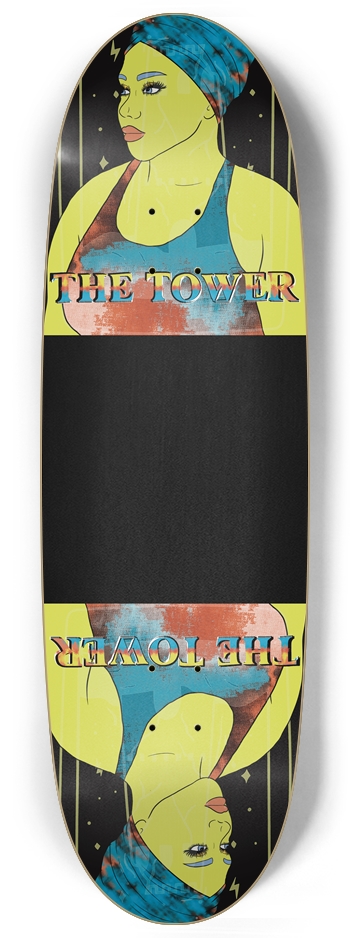 The Tower Tarot Series Custom Egg Shape Skateboard