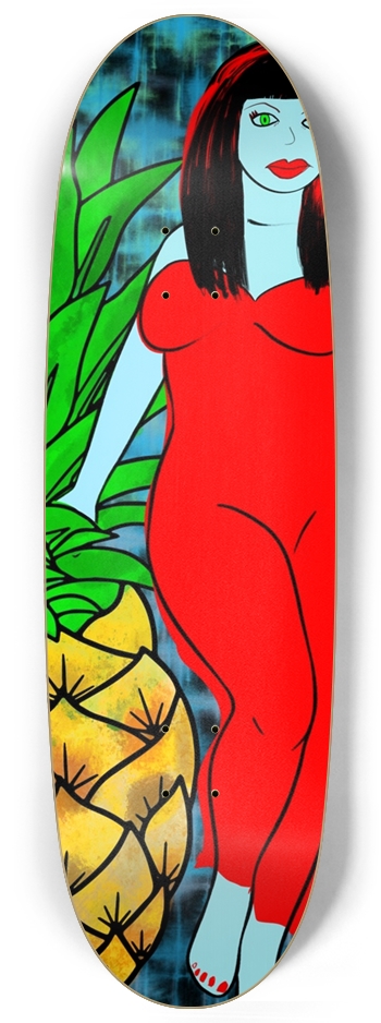 Tropical Pineapple Beauty Custom Skateboard