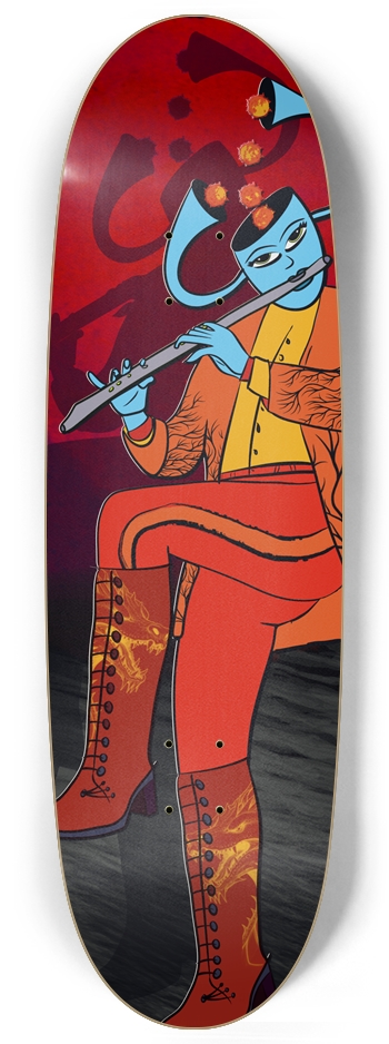Whimsical Flute Dancer Custom Skateboard