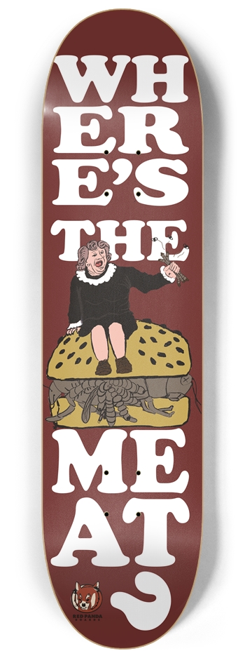 Where's The Meat? Red Panda Skateboard Deck