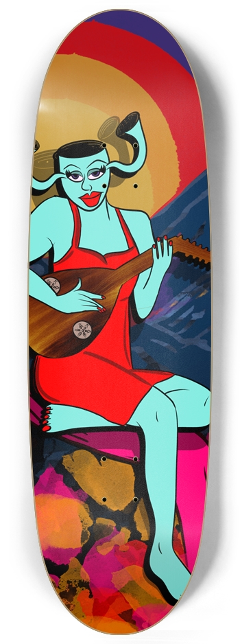Surreal Sexy Lute Custom Skateboard