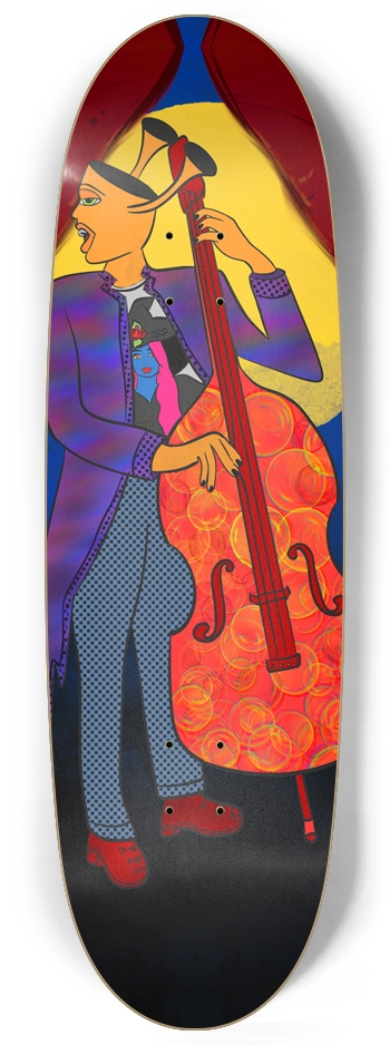 Surreal Upright Bass Custom Skateboard