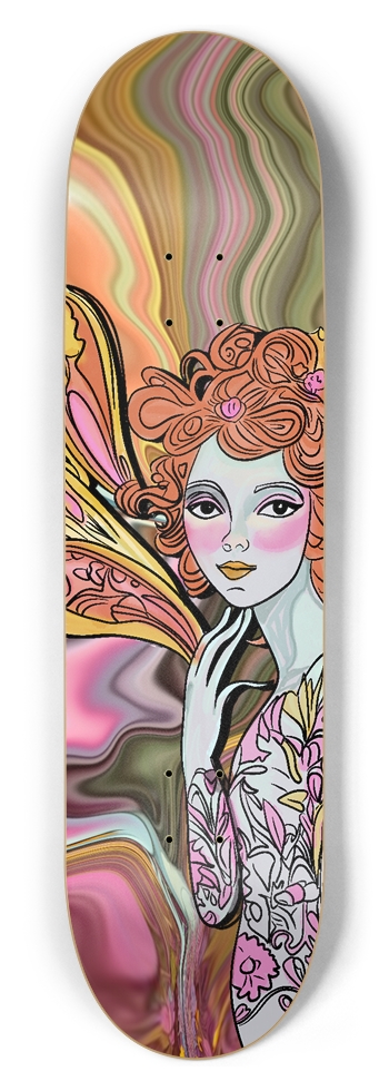 Red Headed Fairy 8 1/2" Popsicle Custom Skateboard