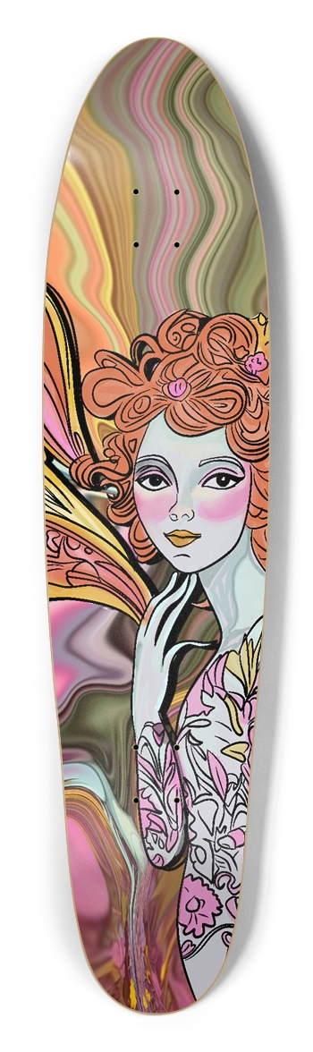 Red Headed Fairy Custom Longboard