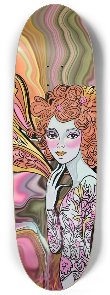 "Rosy Radiance: Blushing Fairy in Gold Tones"