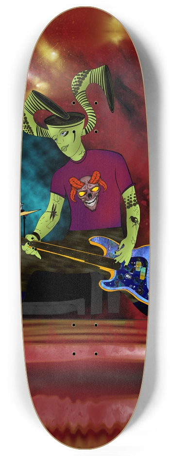 Surreal Rock Bass Custom Skateboard