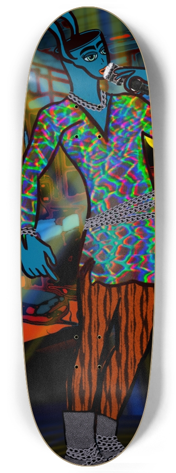 Dreamy Flow: Surreal Rapper Custom Skateboard