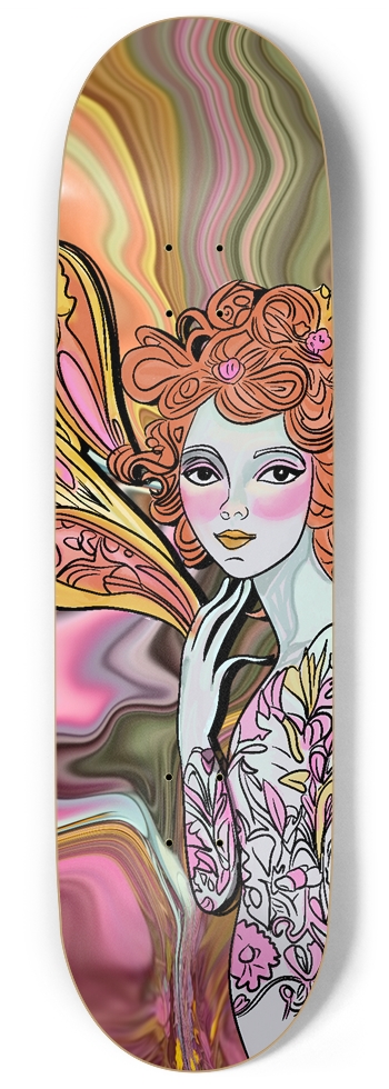 Red Headed Fairy Custom 9" Popsicle Skateboard
