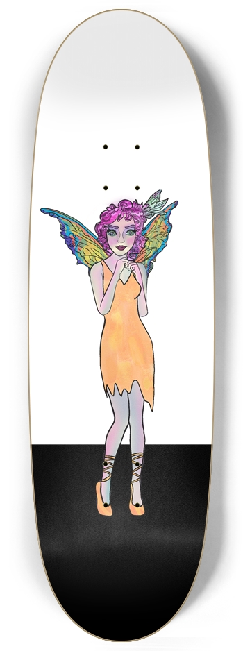 "Emerald Whispers: Blushing Fairy Skateboard"