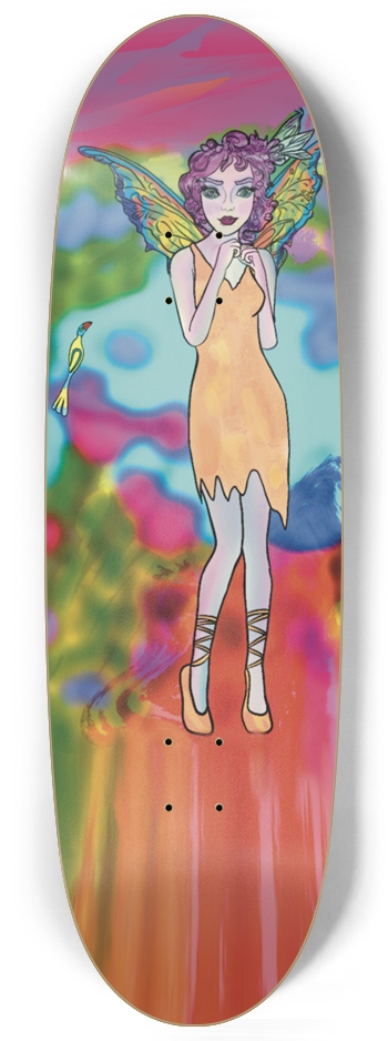 Peachy Dreams: Wings of Verdant Azure Skateboard