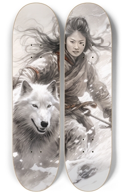Japanese Warrior and her Wolf
