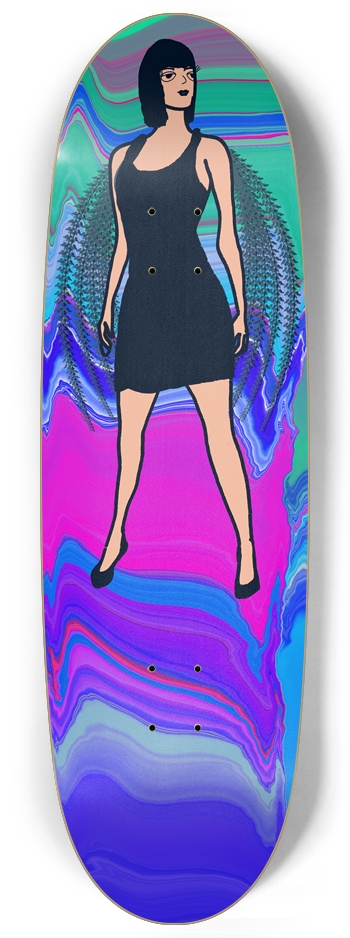 "Shadow Realm Shredder: Dark Fae Skateboard"