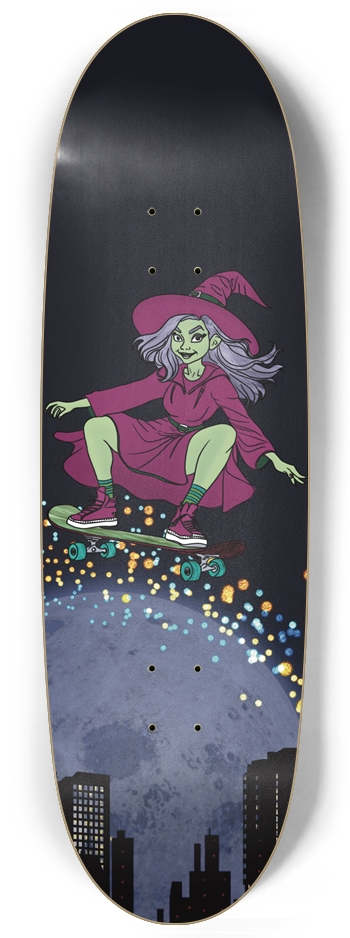 Midnight Magic: Witch's Moon Ride Skateboard