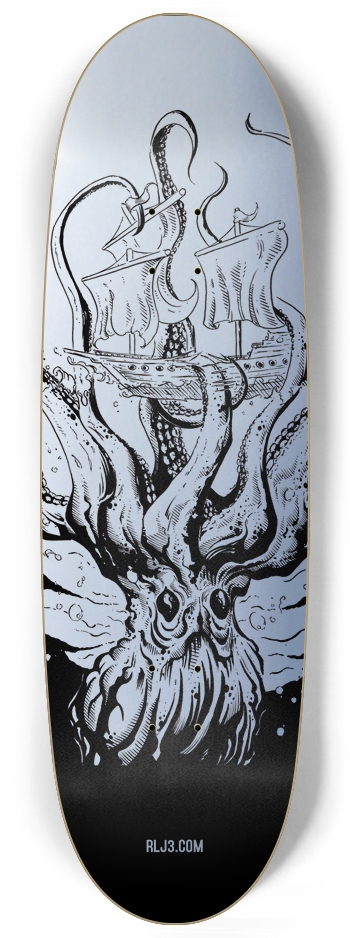 The Kraken - Silver - Custom Skateboard