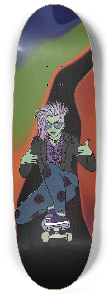 Rebel Roll: Punkette Power Custom Egg Skateboard