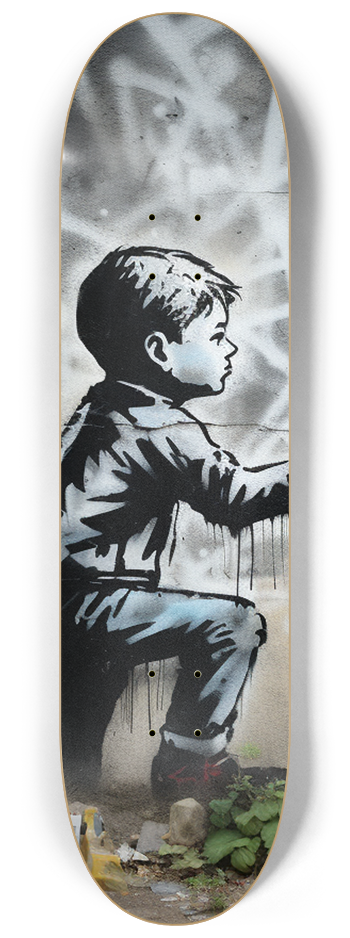 Banksy style "Answer the Phone" Skateboard #2