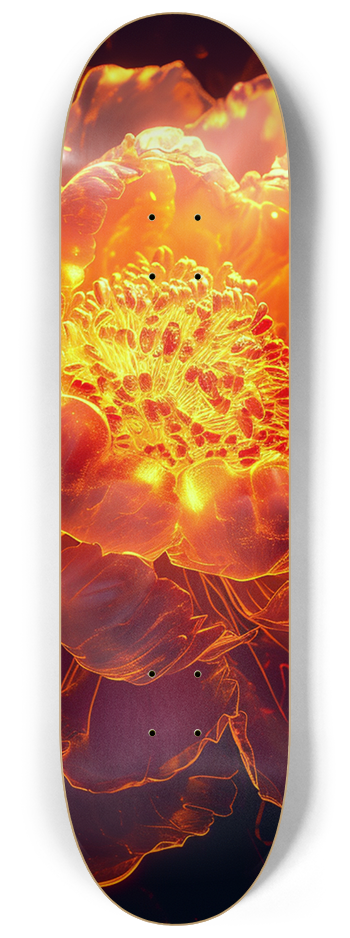 Glow in the Dark 3 decks fire Peony Skateboard #2