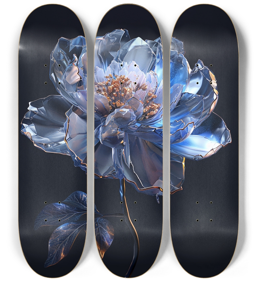 Glass peony flower