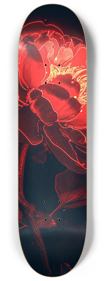 Red Peony Skateboard Series #2