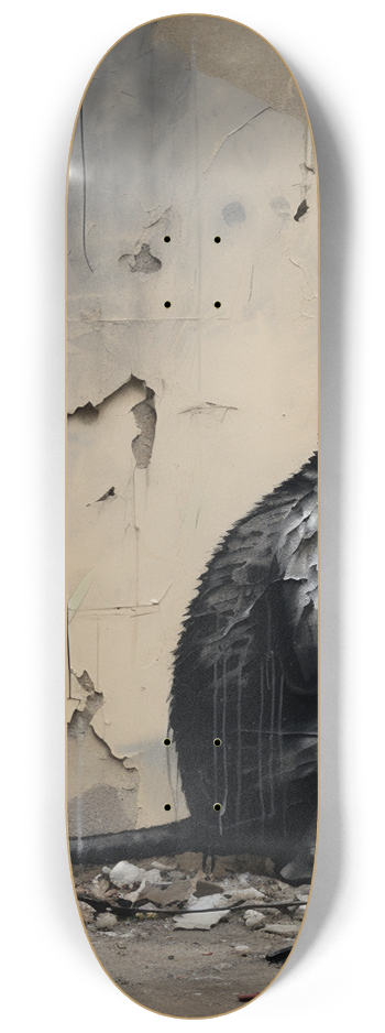 Banksy style "Whats on TV" Skateboard #1