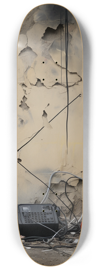 Banksy style "Whats on TV" Skateboard #3