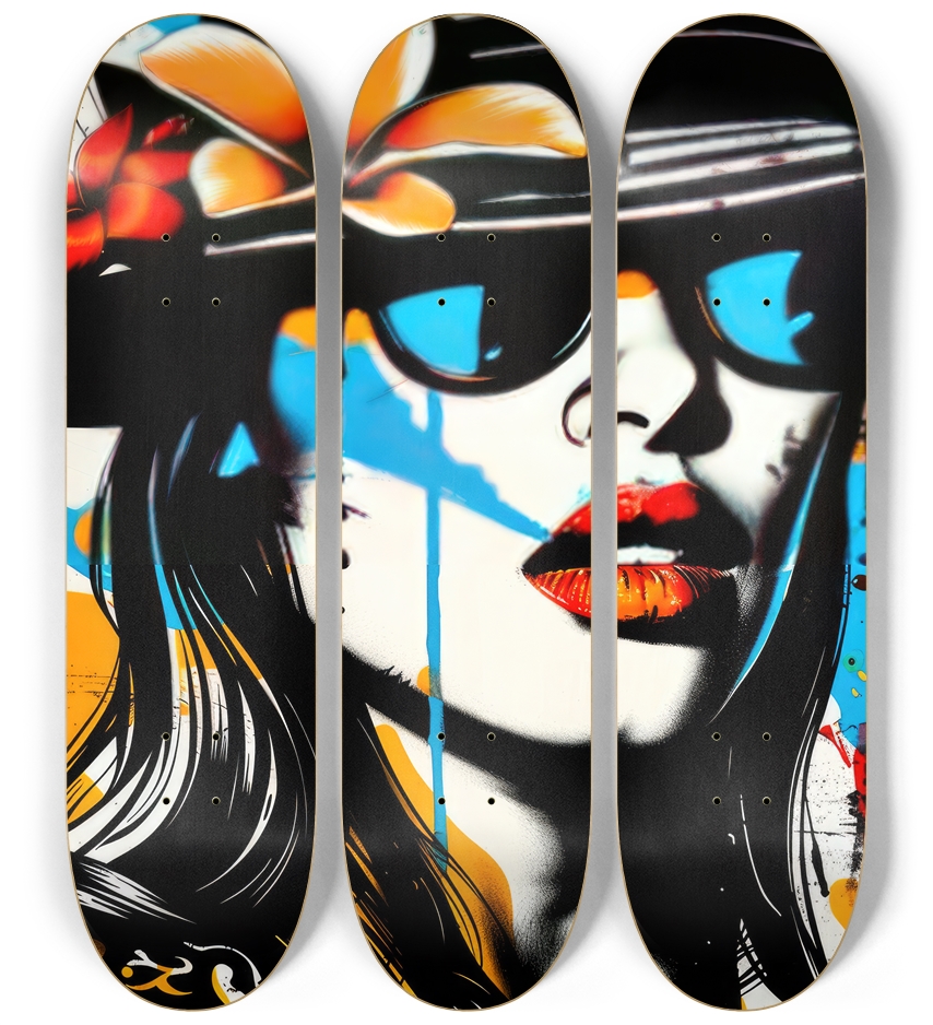 painted lady 3 Skateboard Series no1