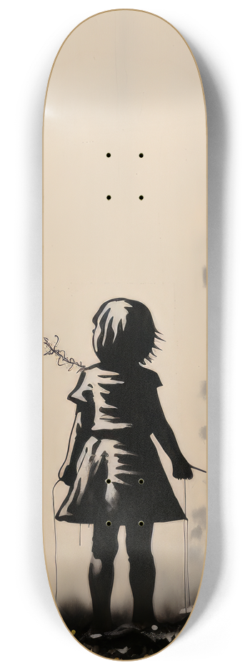 Girl with balloons "banksy style" Skateboard #2
