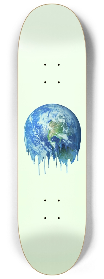 Melting Earth Skateboard Glow In The Dark