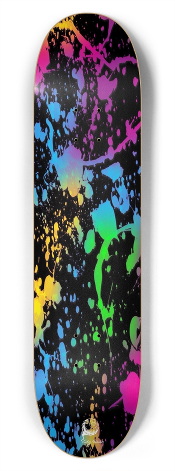 Splatter Paint Black 7.75