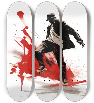 Red Dancing Skateboarder Series