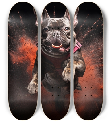 Flying French Bulldog Skateboard Series