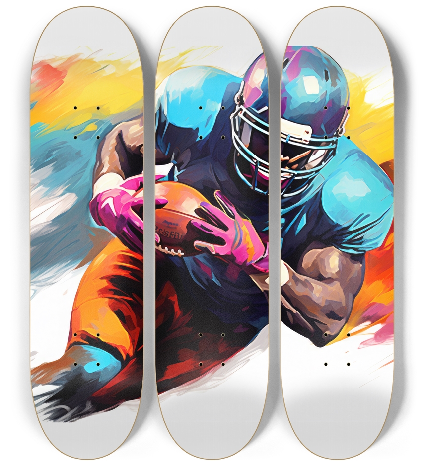 American footballer Skateboard Series 3 Deck Wall Series