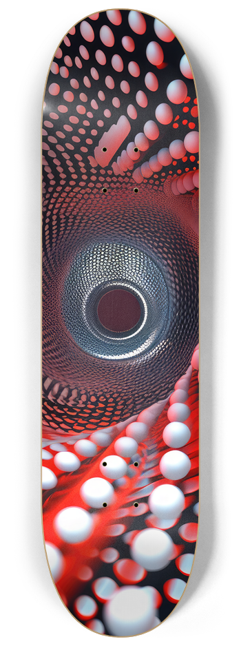 Spiral Red Dots Skateboard Series #2