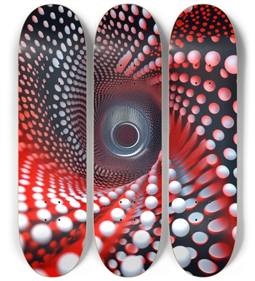 Spiral Red Dots Skateboard Series