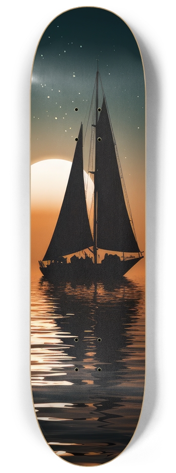 Sailing at Sun Set Skateboard